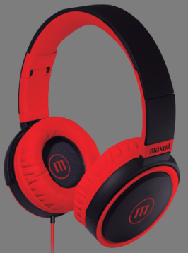 Maxell audífono HP-B52 con micrófono rojo 347853